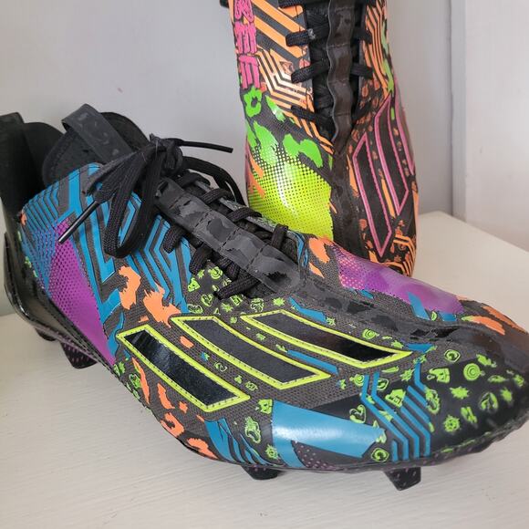 Adidas Adizero Three Stripe Life Cleats Multi Color Men's Size 12 Mix Pattern - Picture 5 of 10
